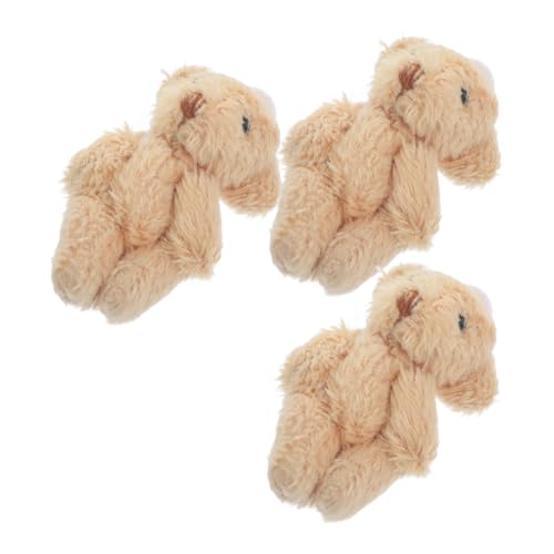 RORPOIR 3st Teddybär Stofftier Mini-teddybären Bär Miniatur Bärenspielzeug Kleiner Ausgestopfter Bär Süße Bärenanhänger Schlüsselanhänger Mit Ausgestopftem Bären Plüsch Khaki von RORPOIR