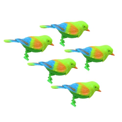 RORPOIR 5 STK Mini-Desktop-Ornament Papageienspielzeug Vogelspielzeug für Wellensittiche Vogelhäuser zwitschernder Vogel Vogelhaus-Set Vögel verzieren Desktop-Skulptur Colorful von RORPOIR