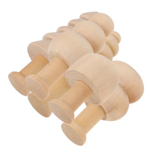 RORPOIR 5St Holzpilz Geburtstagsgeschenk Kinder Kinder holzspielzeug weihnachtsdekoration Kinder Spielzeug menschenfigur aus Holz Malutensilien für Kinder Lotusbaum von RORPOIR