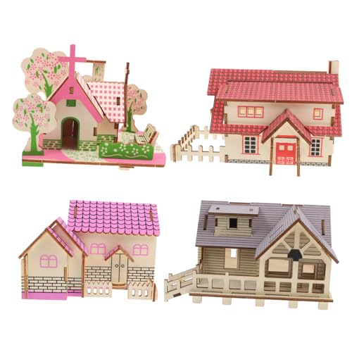 RORPOIR 8 STK Mikro-Landschafts-Blumentopf-Dekoration 3D-Puzzles für Erwachsene Miniaturdekoration Kinder bastelset basteln für Kinder 3D-Puzzles für Kinder im Alter von 4-8 Jahren hölzern von RORPOIR