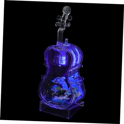 RORPOIR Geigenornamente Geigenmodell-dekor Instrumentenverzierung Beleuchtetes Geigenspielzeug Glow Geigenmodell Geigenspielzeug Für Kinder Desktop-geigenmodell Mini-Violine-Modell Acryl von RORPOIR