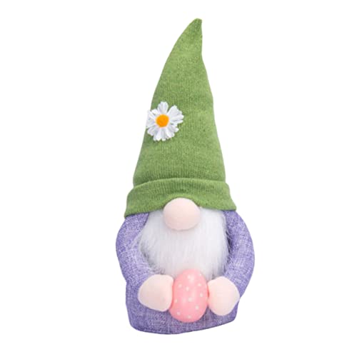 RORPOIR Gesichtslose Puppe Gnom Herbstdeko Plüschtiere Zwerge Osterkuchendekorationen Marienkäfer Osterhase Plüschpuppe Osterkinder Gartenzwerg Osterspielzeug Ausgestopft Green Polyester von RORPOIR