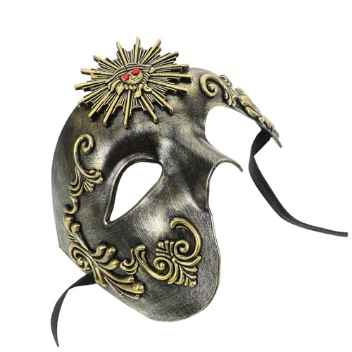 RORPOIR Karnevalsmaske Partymasken Steampunk- Maskenball Kostümparty Fasching Männer maskieren Maskerade Cosplay- für Männer für Party Abs Golden von RORPOIR