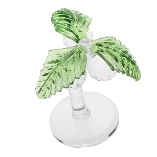 RORPOIR Kokosnussbaum-Kristallornamente Dekoration für Zuhause Einzigartiges Hochzeitsgeschenk Schönes für Zuhause Tischdekoration Tortenaufsatz Palmenbonsai Green von RORPOIR