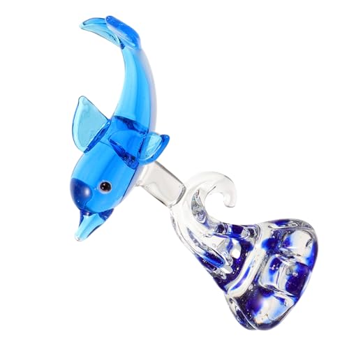 RORPOIR Kreative Kleine -tischdekoration Muschel Aquarium Pinguin Brillenkette Tiefseetier Schwimmbad Tiere Figuren Wasser Oktopus Strand Tank Plüsch Glas von RORPOIR