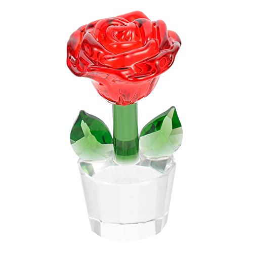 RORPOIR Ewige Rose Blumengeschenk Kristallrose Ornament Kristallrose für die Inneneinrichtung von RORPOIR