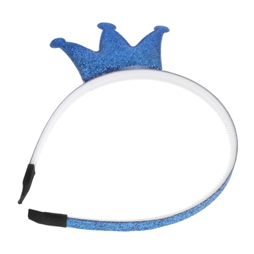 RORPOIR Prinzessinnen-Haarband Kinder Geburtstagsparty Haarschmuck Kinder Geburtstagsfeier Haarband Kinder Verkleidung Zubehör Stirnband mit Pailletten prinzessin zubehör Plastik Blue von RORPOIR