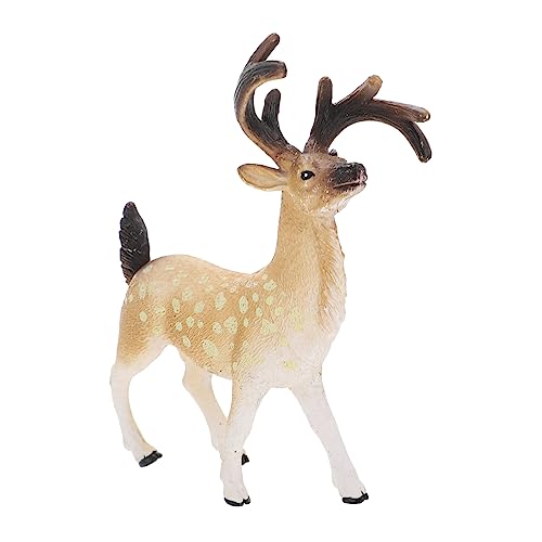 RORPOIR Weißwedelhirsch-Modell tierfiguren für kinderzimmer zubehör gelbe Weißwedelhirsch-Ornament Bildungsspielzeug Jumbo Tiere Hirschförmiges Modell Wildlife-Modell Plastik Yellow von RORPOIR