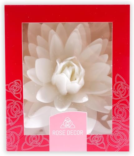 Bella Decor Essbare Blumen Weiße Dahlie 1 Stück Tortendeko Blüten Für Torte Aus Oblate Deko Für Kuchen Muffins Dessert von ROSEDECOR