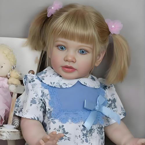 ROSHUAN 66 cm große, realistische Babypuppe für Kleinkinder, Mädchen, weiches Tuch, Körpergewichtet, realistisches Babypuppenspielzeug, das echt aussieht, lebensechte Kleinkindpuppe für Kinder ab 3 ROSHUAN 66 cm große, realistische Babypuppe für Kleinkinder, Mädchen, weiches Tuch, Körpergewichtet, realistisches Babypuppenspielzeug, das echt aussieht, lebensechte Kleinkindpuppe für Kinder ab 3 von ROSHUAN