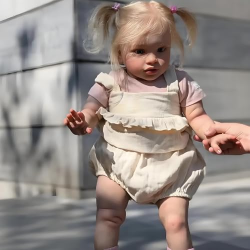 ROSHUAN 66 cm realistische Reborn-Babypuppe, Kleinkind-Mädchen-Puppe, große Größe, die echt aussieht, Babypuppen, weicher Stoffkörper, lebensechte Kleinkindpuppe, Spielzeug für Kinder ab 3 Jahren oder ROSHUAN 66 cm realistische Reborn-Babypuppe, Kleinkind-Mädchen-Puppe, große Größe, die echt aussieht, Babypuppen, weicher Stoffkörper, lebensechte Kleinkindpuppe, Spielzeug für Kinder ab 3 Jahren oder von ROSHUAN