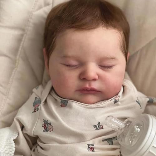 ROSHUAN Asleep Reborn Babypuppe, Mädchen, 50,8 cm, realistische Babypuppe, Silikon, Ganzkörper-Vinyl, verwurzeltes Haar, das echt aussieht, Baby-Puppen, Spielzeug, Geschenke für Kinder ab 3 Jahren ROSHUAN Asleep Reborn Babypuppe, Mädchen, 50,8 cm, realistische Babypuppe, Silikon, Ganzkörper-Vinyl, verwurzeltes Haar, das echt aussieht, Baby-Puppen, Spielzeug, Geschenke für Kinder ab 3 Jahren von ROSHUAN
