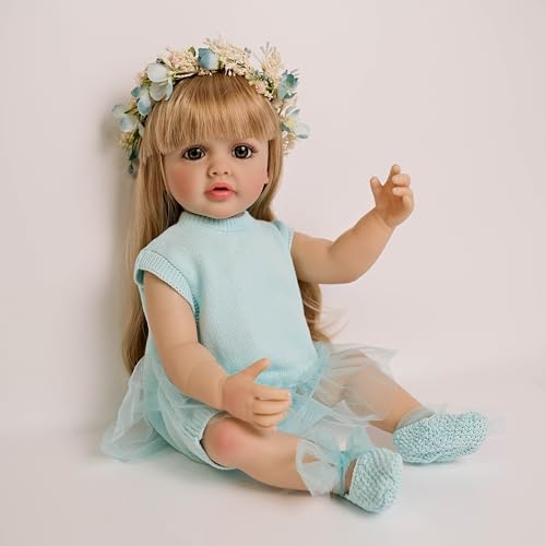 ROSHUAN Lebensechte Reborn Babypuppen 55,9 cm Reborn Kleinkind Puppen Realistische Babypuppen, die echt aussehen Baby Mädchen Ganzkörper Silikon Vinyl Neugeborene Waschbar Kleinkind Puppen Geschenke ROSHUAN Lebensechte Reborn Babypuppen 55,9 cm Reborn Kleinkind Puppen Realistische Babypuppen, die echt aussehen Baby Mädchen Ganzkörper Silikon Vinyl Neugeborene Waschbar Kleinkind Puppen Geschenke von ROSHUAN