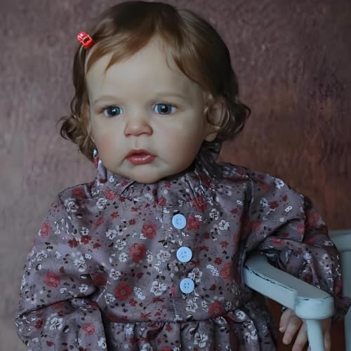 ROSHUAN Lebensechte Reborn-Babypuppen Mädchen 66 cm große Größe, realistische Reborn-Kleinkind-Puppen, die echt aussehen Babypuppe, beschwerter weicher Stoffkörper, echtes Leben, Kleinkindpuppe ROSHUAN Lebensechte Reborn-Babypuppen Mädchen 66 cm große Größe, realistische Reborn-Kleinkind-Puppen, die echt aussehen Babypuppe, beschwerter weicher Stoffkörper, echtes Leben, Kleinkindpuppe von ROSHUAN