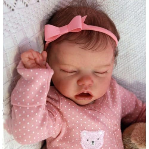 ROSHUAN Real Life Looking Baby Dolls Girl 45.7 cm Realistic Reborn Baby Dolls That Look Real Newborn Size Babies Full Body Vinyl Poseable Lifelike Newborn Soft Baby Dolls Kids Gifts von ROSHUAN