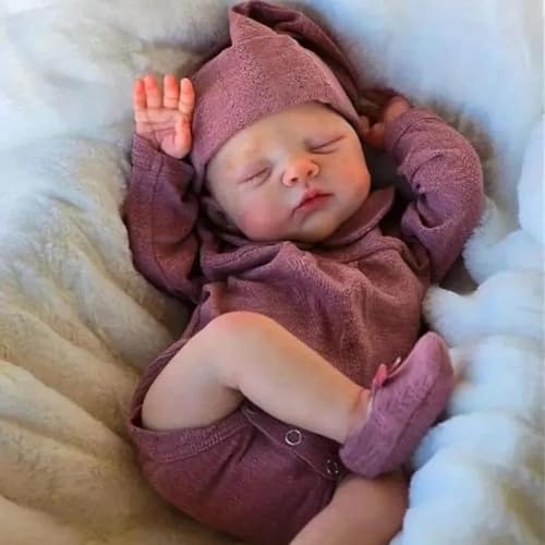 ROSHUAN Real Life Reborn Babypuppen Augen schließen Mädchen 45,7 cm realistische Babypuppe weicher Stoffkörper, der echt lebensecht aussieht Neugeborene Babys Puppen Handgemachtes Spielzeug für Kinder ROSHUAN Real Life Reborn Babypuppen Augen schließen Mädchen 45,7 cm realistische Babypuppe weicher Stoffkörper, der echt lebensecht aussieht Neugeborene Babys Puppen Handgemachtes Spielzeug für Kinder von ROSHUAN