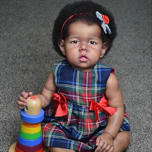 ROSHUAN Real Life Reborn Babypuppen Black Girl 50,8 cm afrikanische amerikanische realistische Babypuppen lockiges Haar, das echt lebensecht aussieht Neugeborene Babypuppe mit weichem Stoffkörper für ROSHUAN Real Life Reborn Babypuppen Black Girl 50,8 cm afrikanische amerikanische realistische Babypuppen lockiges Haar, das echt lebensecht aussieht Neugeborene Babypuppe mit weichem Stoffkörper für von ROSHUAN