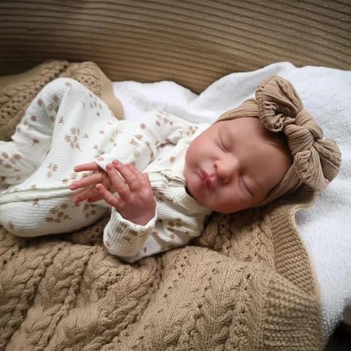 ROSHUAN Real Life Reborn Babypuppen Silikon Ganzkörper Vinyl Augen Schließen Mädchen 50.8 cm Realistische Babypuppe Lebensechte Neugeborene Babys Puppen Handgemachte Die Aussehen Echtes Spielzeug ROSHUAN Real Life Reborn Babypuppen Silikon Ganzkörper Vinyl Augen Schließen Mädchen 50.8 cm Realistische Babypuppe Lebensechte Neugeborene Babys Puppen Handgemachte Die Aussehen Echtes Spielzeug von ROSHUAN