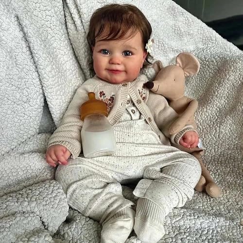 ROSHUAN Real Life Reborn Babypuppen Silikon Ganzkörper Vinyl Mädchen 20 Zoll Lächelnd Realistische Neugeborene Babypuppe Lebensechte Babies Puppen Wurzelhaar, die Echtes Spielzeug aussehen ROSHUAN Real Life Reborn Babypuppen Silikon Ganzkörper Vinyl Mädchen 20 Zoll Lächelnd Realistische Neugeborene Babypuppe Lebensechte Babies Puppen Wurzelhaar, die Echtes Spielzeug aussehen von ROSHUAN