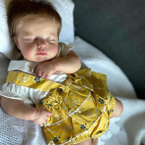 ROSHUAN Real Life Reborn Babypuppen Silikon Ganzkörper Vinyl Mädchen Loulou 50,8 cm die echt lebensecht aussehen Neugeborene Babypuppe realistisch schlafende Babys Puppen Spielzeug für Kinder ROSHUAN Real Life Reborn Babypuppen Silikon Ganzkörper Vinyl Mädchen Loulou 50,8 cm die echt lebensecht aussehen Neugeborene Babypuppe realistisch schlafende Babys Puppen Spielzeug für Kinder von ROSHUAN