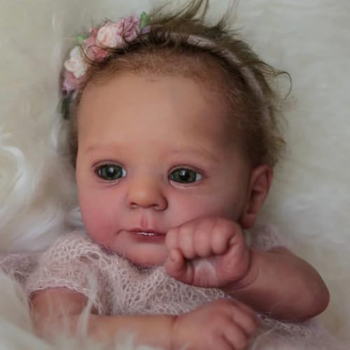 ROSHUAN Realistische Reborn Babypuppen Mädchen 19 Zoll Realistische Babypuppe Weicher Stoff Körper mit Gewicht, das echt aussieht Lebensechte Neugeborenen Puppe Spielzeuggeschenke ROSHUAN Realistische Reborn Babypuppen Mädchen 19 Zoll Realistische Babypuppe Weicher Stoff Körper mit Gewicht, das echt aussieht Lebensechte Neugeborenen Puppe Spielzeuggeschenke von ROSHUAN