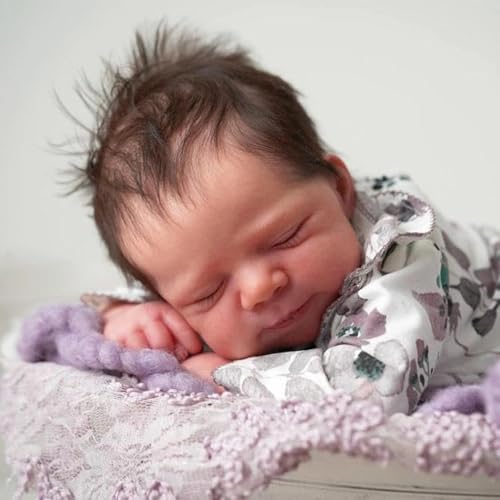 ROSHUAN Realistische Reborn Babypuppen Silikon Ganzkörper Vinyl 18 Zoll Real Life Babypuppe Schlafendes Mädchen Verwurzeltes Haar Lebensechte Neugeborene Babys Puppen, die aussehen Real Infant Doll ROSHUAN Realistische Reborn Babypuppen Silikon Ganzkörper Vinyl 18 Zoll Real Life Babypuppe Schlafendes Mädchen Verwurzeltes Haar Lebensechte Neugeborene Babys Puppen, die aussehen Real Infant Doll von ROSHUAN