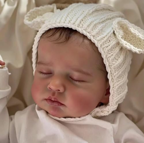 ROSHUAN Realistische Reborn Babypuppen Silikon Ganzkörper Vinyl Schlafendes Mädchen 20 Zoll Real Life Babypuppe Lebensechte Neugeborene Babys Puppen, die echt aussehen Säuglingspuppe Handgemachtes ROSHUAN Realistische Reborn Babypuppen Silikon Ganzkörper Vinyl Schlafendes Mädchen 20 Zoll Real Life Babypuppe Lebensechte Neugeborene Babys Puppen, die echt aussehen Säuglingspuppe Handgemachtes von ROSHUAN