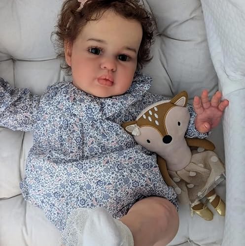 ROSHUAN Realistische Reborn Kleinkindpuppen Mädchen 24 Zoll Große Größe Reborn Babypuppen Weicher Stoff Körper, der wie EIN echtes Baby aussieht Puppe Lebensechte Kleinkindpuppe ROSHUAN Realistische Reborn Kleinkindpuppen Mädchen 24 Zoll Große Größe Reborn Babypuppen Weicher Stoff Körper, der wie EIN echtes Baby aussieht Puppe Lebensechte Kleinkindpuppe von ROSHUAN