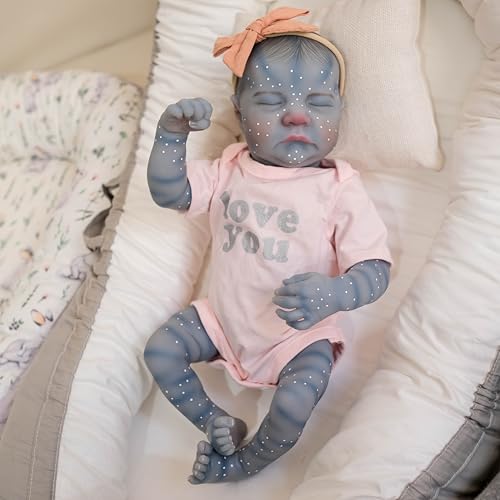 ROSHUAN Reborn Baby Dolls Avatar 48.3 cm Soft Silicone Full Body Vinyl Realistic Newborn Baby Avatar Dolls Real Life Baby Dolls That Look Real Newborn Avatar Reborn Dolls Toy Gifts von ROSHUAN