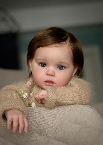 ROSHUAN Reborn Baby Puppen Mädchen 20 Zoll 50 cm Weiches Silikon Lebensechte Realistische Reborn-Baby-Puppen Augen Offen Mit Verwurzelten Haaren Neugeborenes Baby Mädchen Puppen Kinder Geschenke ROSHUAN Reborn Baby Puppen Mädchen 20 Zoll 50 cm Weiches Silikon Lebensechte Realistische Reborn-Baby-Puppen Augen Offen Mit Verwurzelten Haaren Neugeborenes Baby Mädchen Puppen Kinder Geschenke von ROSHUAN