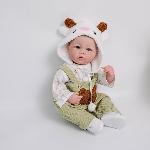 ROSHUAN Reborn-Baby-Puppen Realistisch 20 Zoll 50 cm Lebensechte Vollsilikon-Vinyl-Baby-Puppen Die Realistisch Aussehen Neugeborenes Bebe Girl Realistisch Aussehende Anatomisch Korrekte Baby-Puppe von ROSHUAN