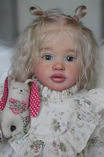 ROSHUAN Reborn Babypuppen, 66 cm, Kleinkind-Mädchen-Puppe, die echt aussehen, weiches Tuch, beschwerter Körper, blondes Haar, lebensechte Kleinkindpuppe für Kinder ab 3 Jahren oder Sammler ROSHUAN Reborn Babypuppen, 66 cm, Kleinkind-Mädchen-Puppe, die echt aussehen, weiches Tuch, beschwerter Körper, blondes Haar, lebensechte Kleinkindpuppe für Kinder ab 3 Jahren oder Sammler von ROSHUAN