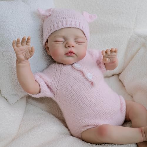 ROSHUAN Reborn Babypuppen Mädchen 18 Zoll Realistische Babypuppe Weicher Stoffkörper Realistisch Lebensechte Schlafende Neugeborenen Baby Puppen Spielzeuggeschenke für Kinder ROSHUAN Reborn Babypuppen Mädchen 18 Zoll Realistische Babypuppe Weicher Stoffkörper Realistisch Lebensechte Schlafende Neugeborenen Baby Puppen Spielzeuggeschenke für Kinder von ROSHUAN