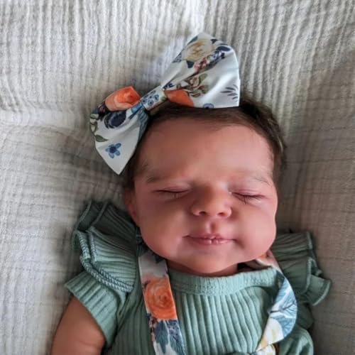 ROSHUAN Reborn Babypuppen Silikon Ganzkörper Vinyl Schlafendes Mädchen 45,7 cm lebensechte realistische Neugeborene Babypuppe Augen schließen die echt aussehen Baby Puppen Spielzeug für Kinder ROSHUAN Reborn Babypuppen Silikon Ganzkörper Vinyl Schlafendes Mädchen 45,7 cm lebensechte realistische Neugeborene Babypuppe Augen schließen die echt aussehen Baby Puppen Spielzeug für Kinder von ROSHUAN