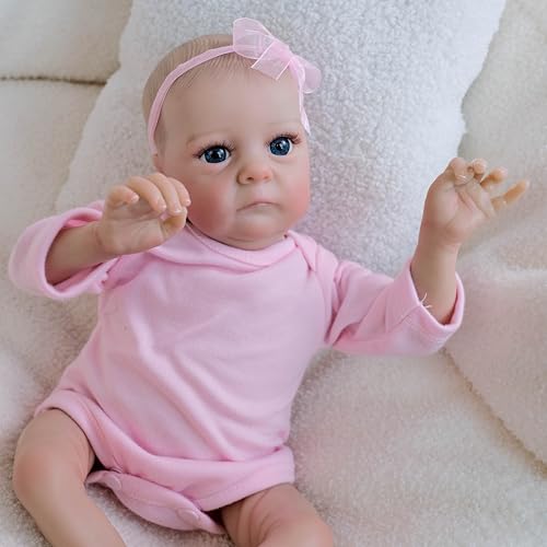 ROSHUAN Reborn Babypuppen Weicher Stoffkörper 16 Zoll 40 cm Realistische Babypuppe Mädchen, die wie EIN echtes Neugeborenes aussieht Lebensechte Reborn-Puppe für Kinder ab 3 Jahren ROSHUAN Reborn Babypuppen Weicher Stoffkörper 16 Zoll 40 cm Realistische Babypuppe Mädchen, die wie EIN echtes Neugeborenes aussieht Lebensechte Reborn-Puppe für Kinder ab 3 Jahren von ROSHUAN