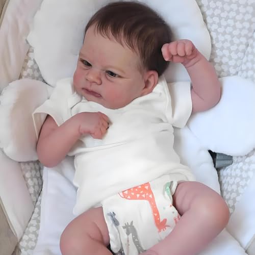 ROSHUAN Reborn Babypuppen aus Silikon, Ganzkörper-Vinyl, 43,2 cm, die echt lebensecht aussehen, Neugeborene, Babypuppe, Mädchen, verwurzeltes Haar, realistische Babypuppen, Spielzeug für Kinder ROSHUAN Reborn Babypuppen aus Silikon, Ganzkörper-Vinyl, 43,2 cm, die echt lebensecht aussehen, Neugeborene, Babypuppe, Mädchen, verwurzeltes Haar, realistische Babypuppen, Spielzeug für Kinder von ROSHUAN