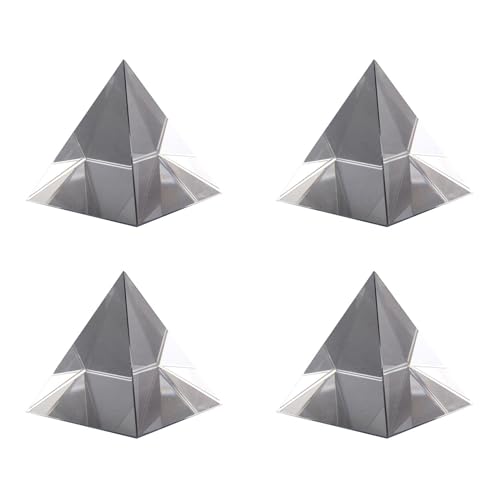 4 x Prismen-Pyramide aus optischem Glas, 40 mm hoch, rechteckig, Polyeder, geeignet für Experimente von ROTEMADEGG