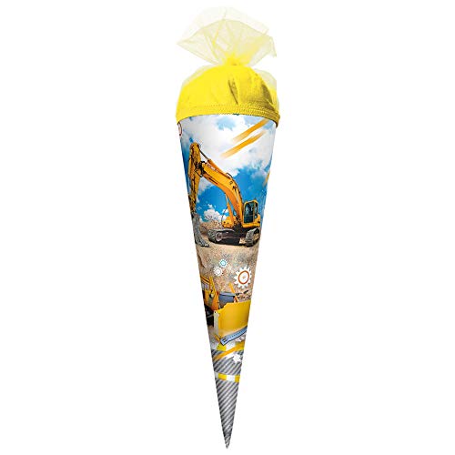 ROTH Geschenk-Schultüte klein Bagger 35 cm - rund Tüllverschluss - Zuckertüte Schulanfang Baustelle ROTH Geschenk-Schultüte klein Bagger 35 cm - rund Tüllverschluss - Zuckertüte Schulanfang Baustelle von ROTH