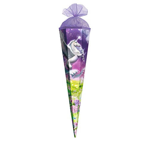 ROTH Geschenk-Schultüte klein Magic Pegasus 50 cm - 6-eckig Tüllverschluss - Zuckertüte Schulanfang von ROTH