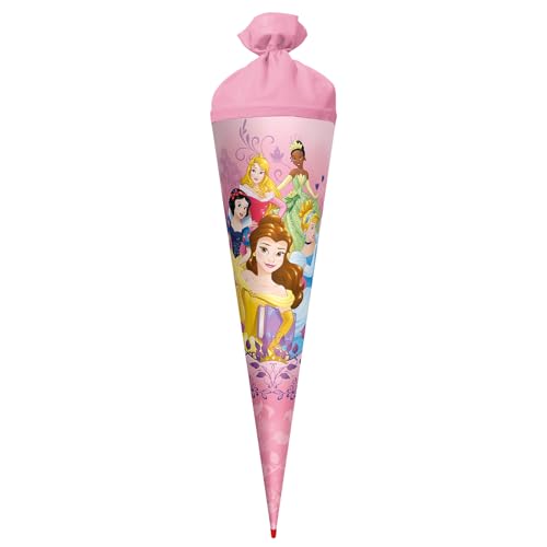 ROTH Schultüte groß Disney Princess 70 cm - rund, Filzverschluss - Zuckertüte Disney Princess Schulanfang von ROTH