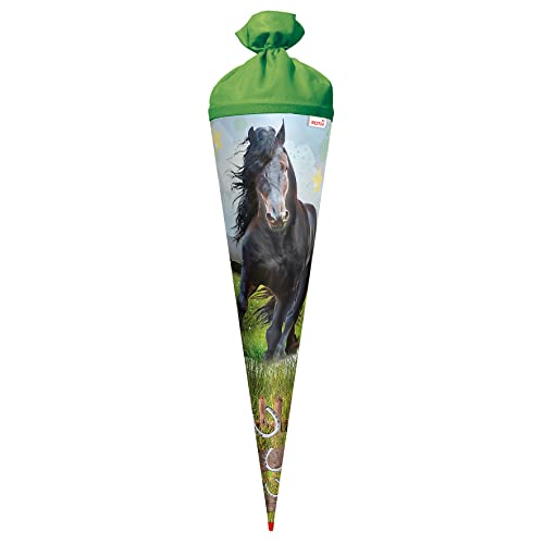 ROTH Schultüte groß Power Horse 70 cm - rund Rot(h)-Spitze Filzverschluss - Zuckertüte Schulanfang von ROTH