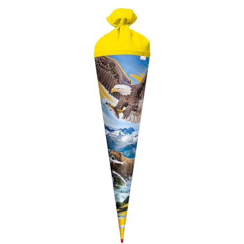 ROTH Schultüte groß Seeadler 70 cm - rund Rot(h)-Spitze Filzverschluss - Zuckertüte Seeadler Schulanfang von ROTH