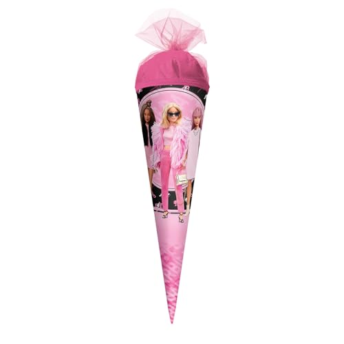 ROTH Schultüte klein Barbie 22 cm - rund, Tüllverschluss - Zuckertüte Barbie Schulanfang von ROTH