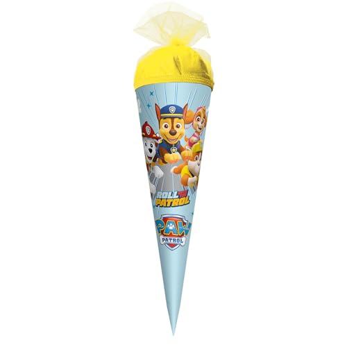 ROTH Schultüte klein Paw Patrol 22 cm - rund, Tüllverschluss - Zuckertüte Paw Patrol Schulanfang von ROTH