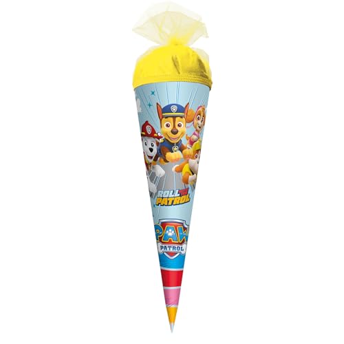 ROTH Schultüte klein Paw Patrol 50 cm - rund, Tüllverschluss - Zuckertüte Paw Patrol Schulanfang von ROTH