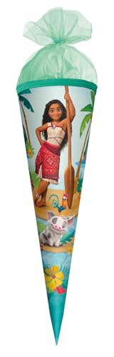 Schultüte, Disney Vaiana, 35 cm, rund, Tüllverschluss von ROTH