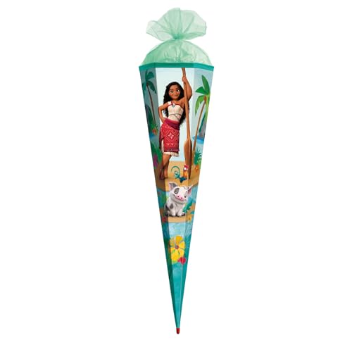 Schultüte, Disney Vaiana, 85 cm, eckig, Rot(h)-Spitze, Tüllverschluss von ROTH