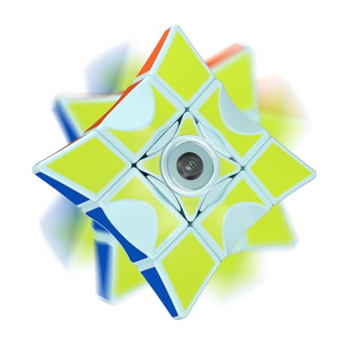 ROXENDA 1x3x3 Fidget Spinner Zauberwürfe,Cube und Spinner in Einem mit optimierten perfekt zum Stressabbau für Kinder (Blau) von ROXENDA