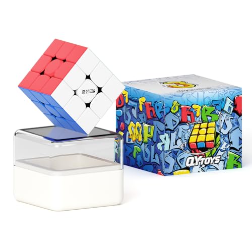 ROXENDA 3x3 Speed Zauberwürfel,3x3 Cube Professional 3x3 Würfel Knobelspiel für Erwachsene und Kinder (Stickerless) von ROXENDA