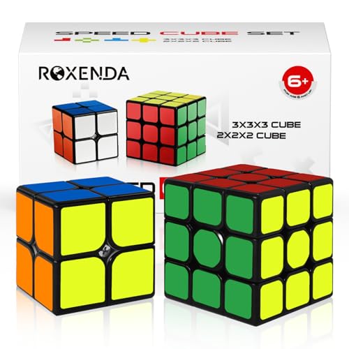 ROXENDA Zauberwürfel, Speed Würfel Set mit 2X2 3X3 Cube Originale, Speedcube mit Anleitun von ROXENDA